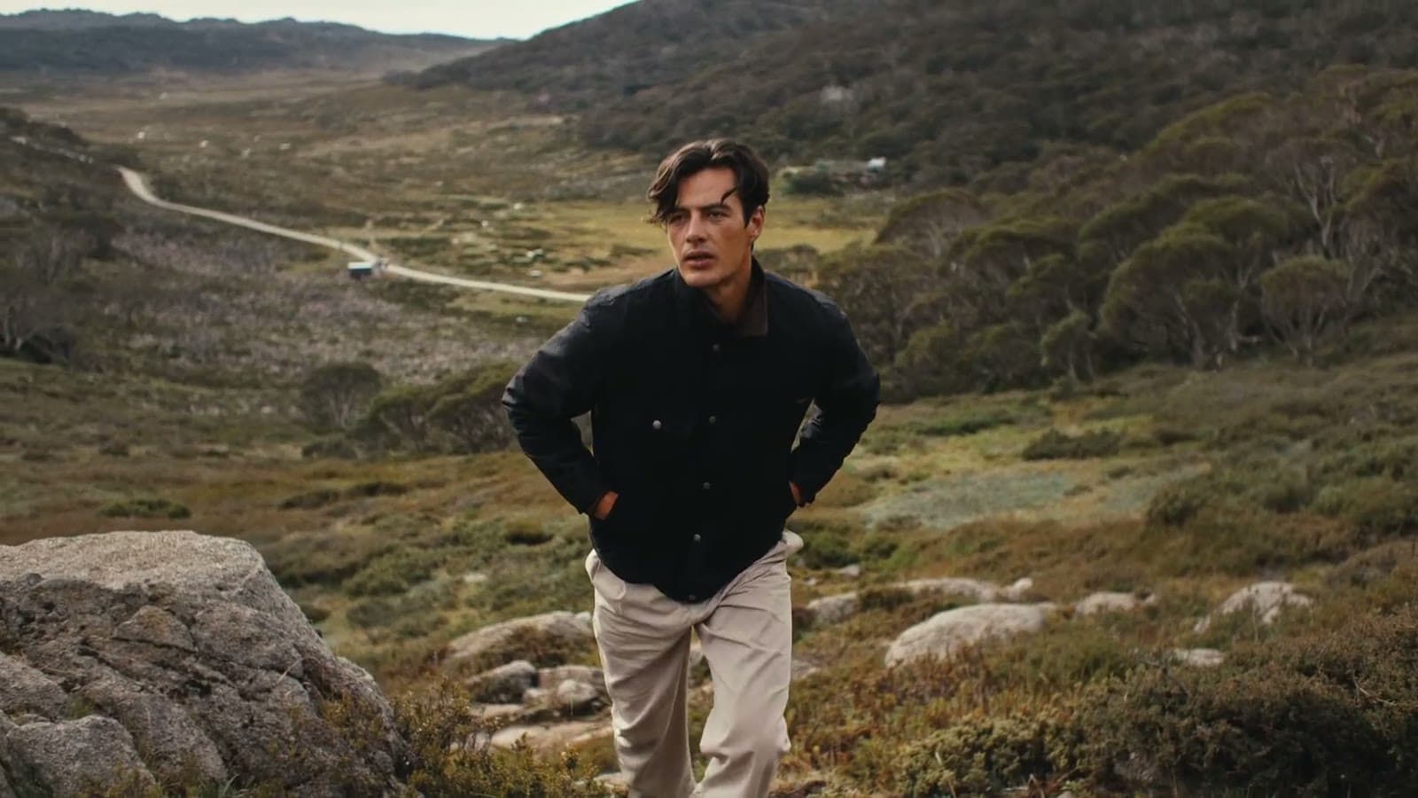 Frame from the Driza-Bone commercial in the high country