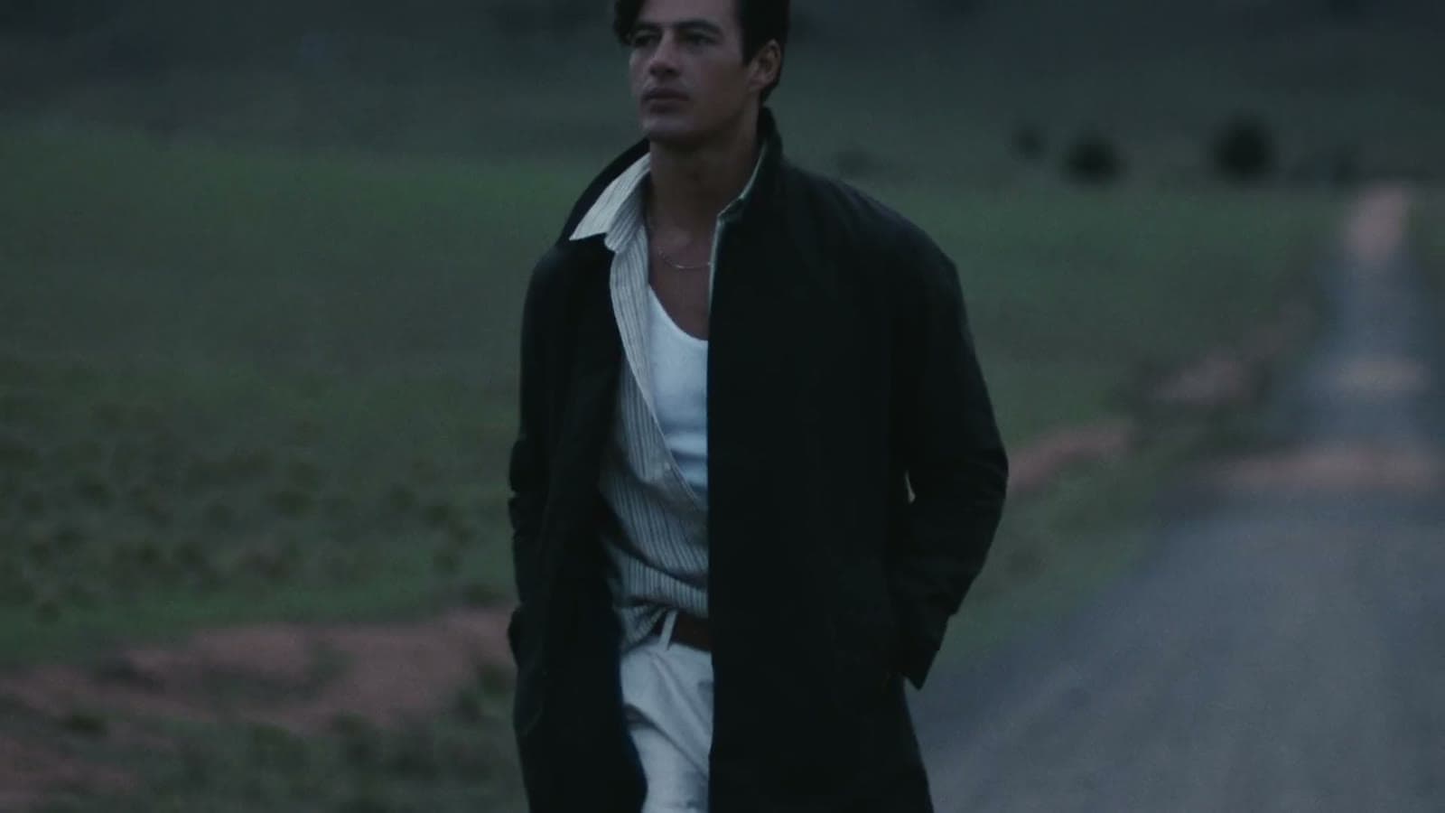 A moody frame from the Driza-Bone commercial