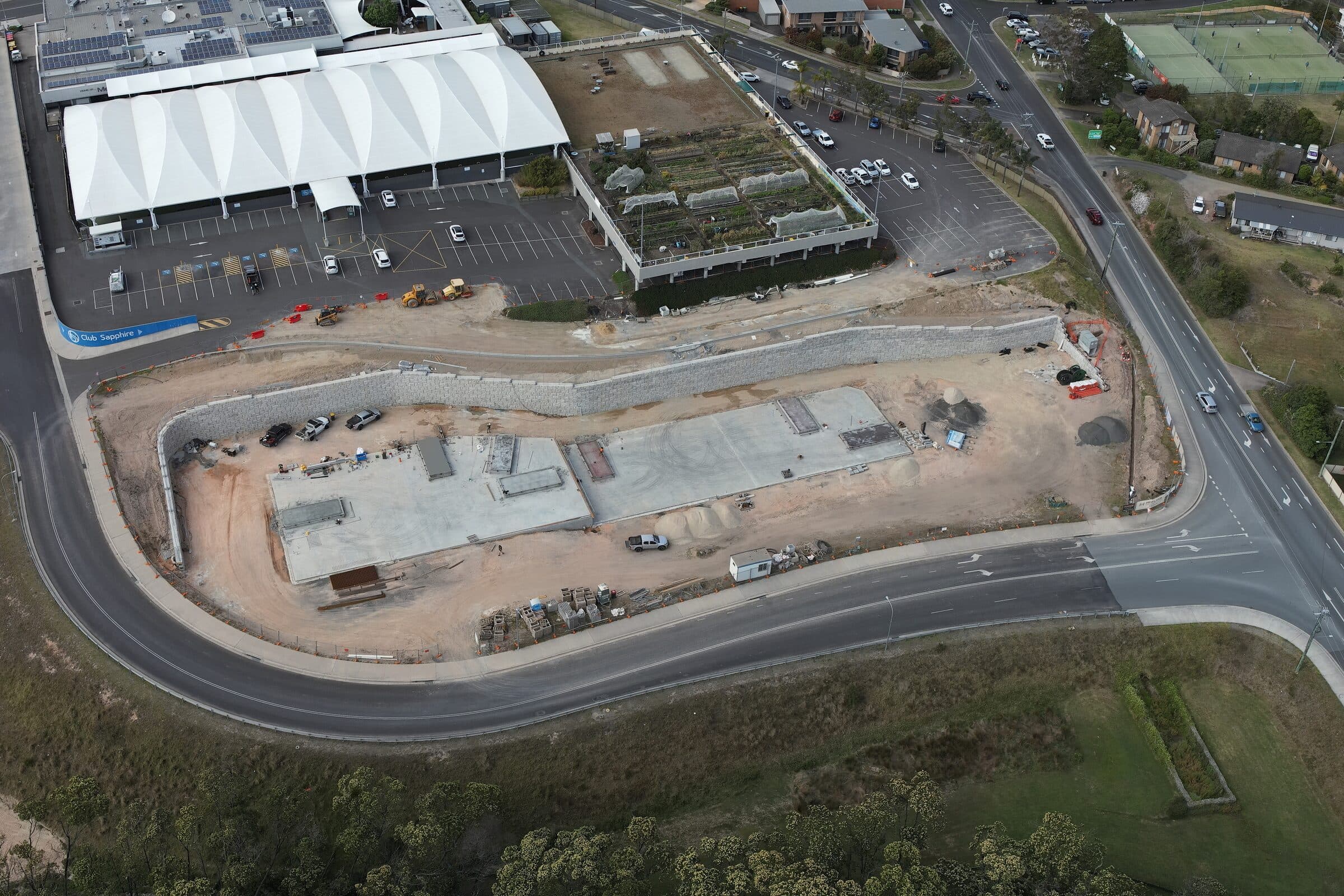 Construction site progress documentation from above